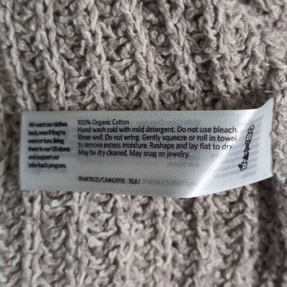 NWT Eileen Fisher Wheat Knit Funnel Neck Long Sleeve Organic Cotton Sweater Sz S - Picture 6 of 9